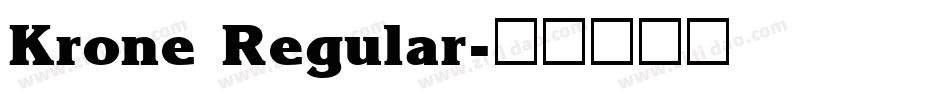 Krone Regular字体转换